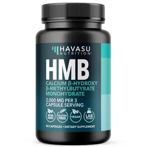 HMB Capsules 2000mg - HMB Supplements for Men and Women - Calcium B-Hydroxy B-Methylbutyrate Monohydrate Supports Muscle Protein Synthesis