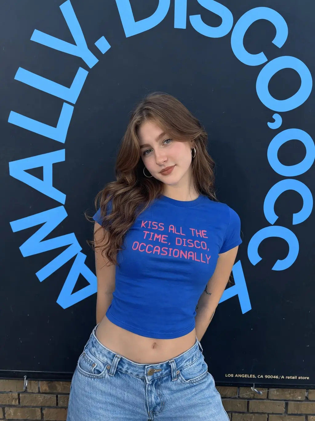 Kiss All The Time Disco Occasionally Baby Tee for Women, Tour Graphic Baby Tee, Womenswear