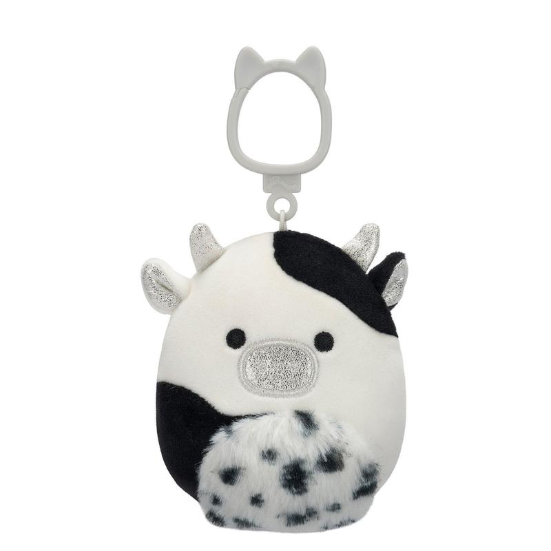 Squishmallows Select Series 3.5-Inch Cow Clip Multipack – Cute Plush Keychain Stuffed Animals for Backpack, Car & Tumbler