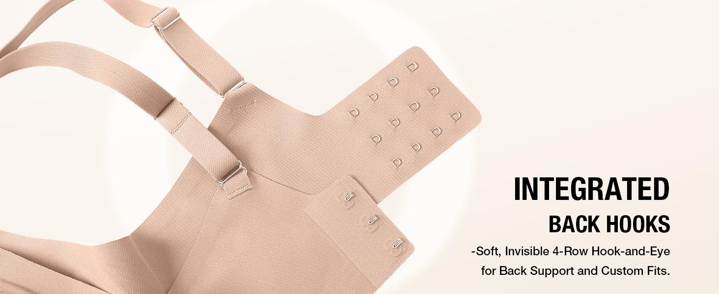 OEAK Women Seamless Jelly Bras No Underwire Push Up Wavy Neckline Wireless Bralettes Soft V Neck Full Coverage Everyday Bra