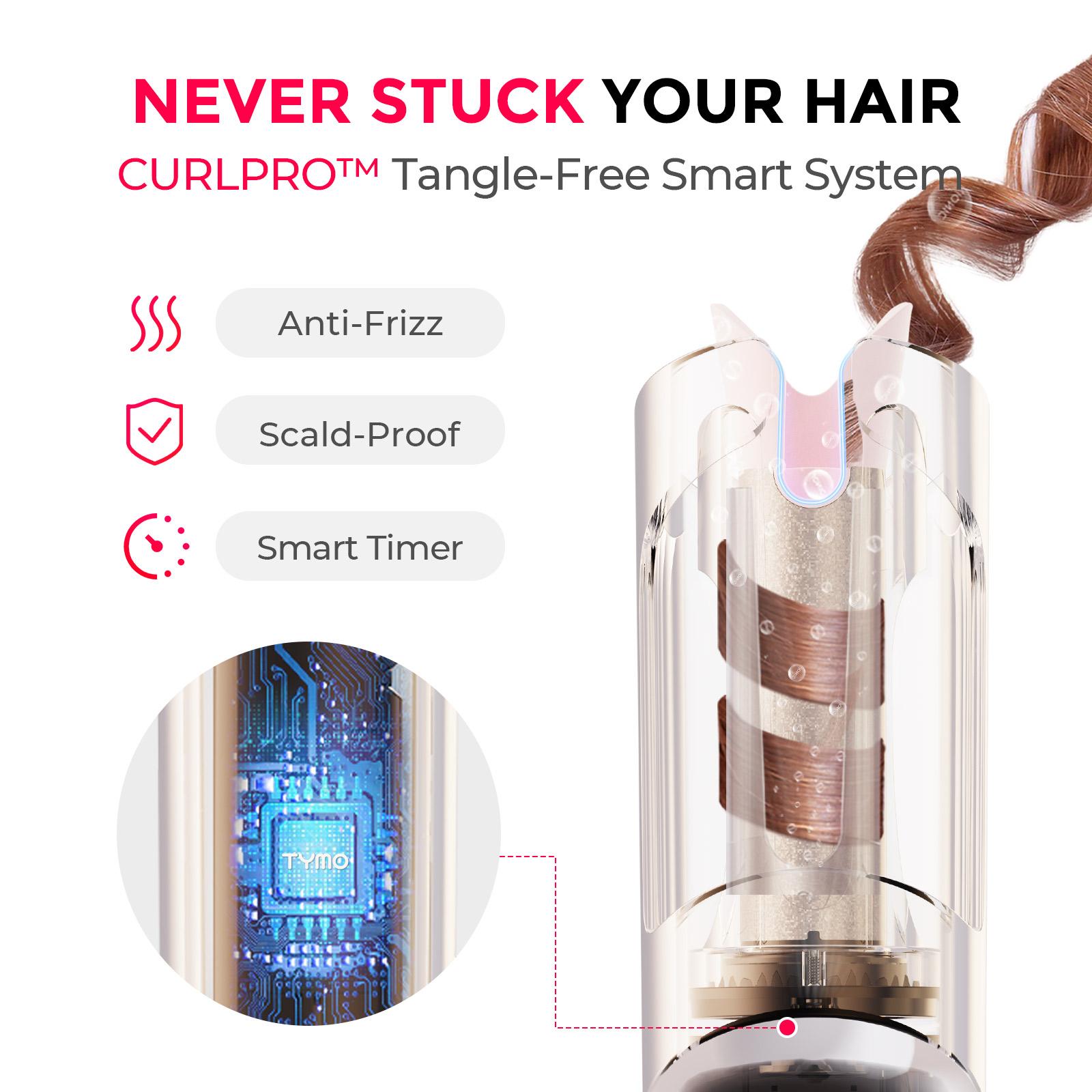 【Live Only】TYMO Ring Plus Ionic Hair Straightener Brush & TYMO CURLPRO & TYMO ROVY COMPACT- Wave Curling Iron for Easy Comfort Styling Hair