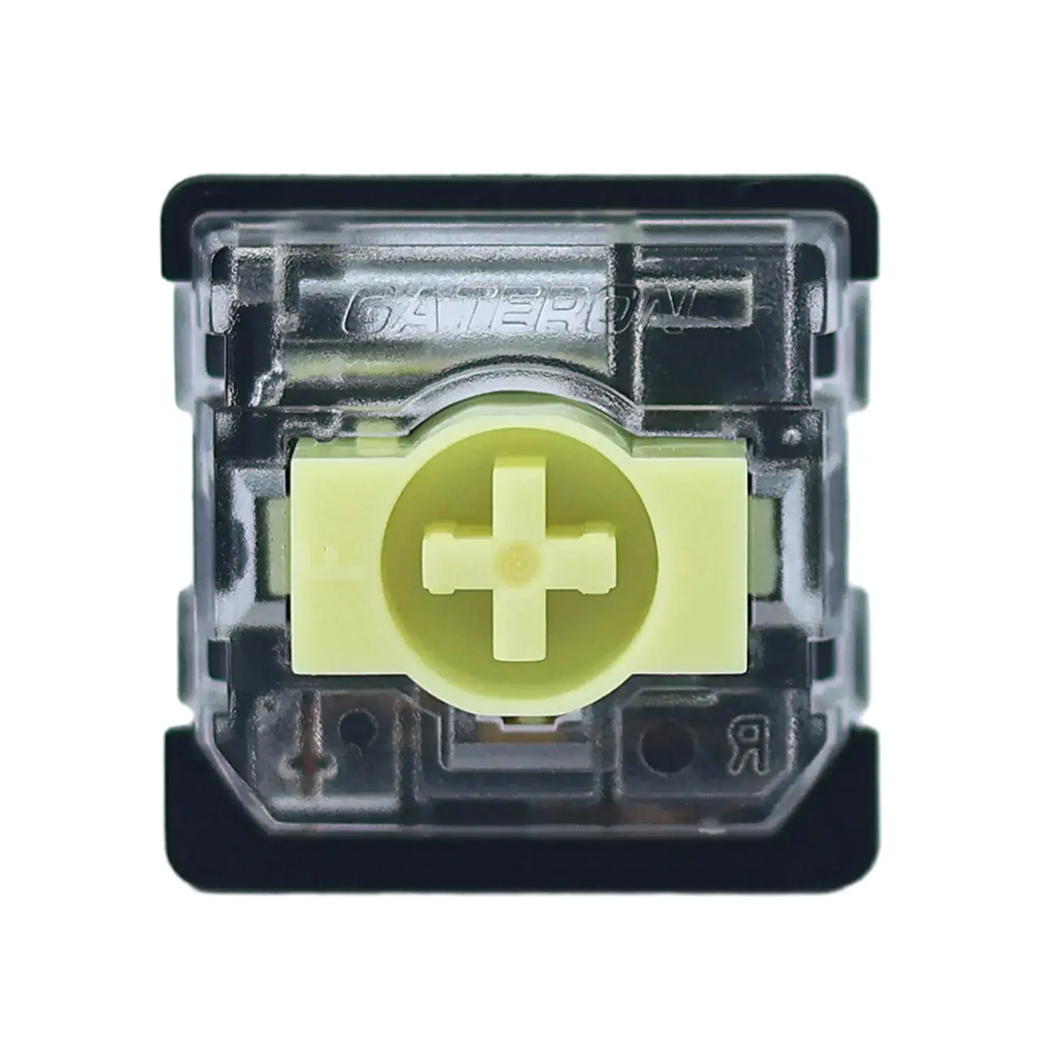 GATERON KS-33 Low Profile Banana Transparent POM Stem Tactile Switches - 3-Pin, 65gf Force (65±15gf), SMD LED Compatible, Factory Pre-Lubed for MX Keyboards, 35PCS for DIY Users