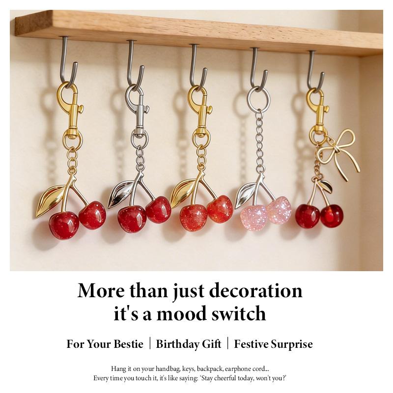 Cherry Keychain Purse Charm – Cute Bag Accessory for Handbags, Perfect Mother’s Day & Birthday Gift Cherry Keychain Purse Charm – Cute Bag Accessory for Handbags, Perfect Mother’s Day & Birthday Gift