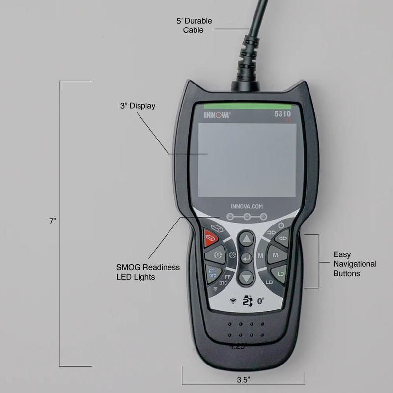 INNOVA 5310 - OBD2 Scanner Diagnostic Tool - Read/Erase ABS/SRS Codes - Smog Check - Emissions Test - Clear Codes - Check Engine - Oil Light Reset - Oil Level Check - Oil Life Check - Read Trouble Codes