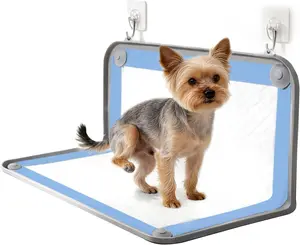 Silicone Pee Pad Holder for Dogs Fits Up to 24" x 24" Training Pads Leak-Proof Non-Slip Puppy Pee Pad Holder with Fixed Buttons Portable Easy to Clean