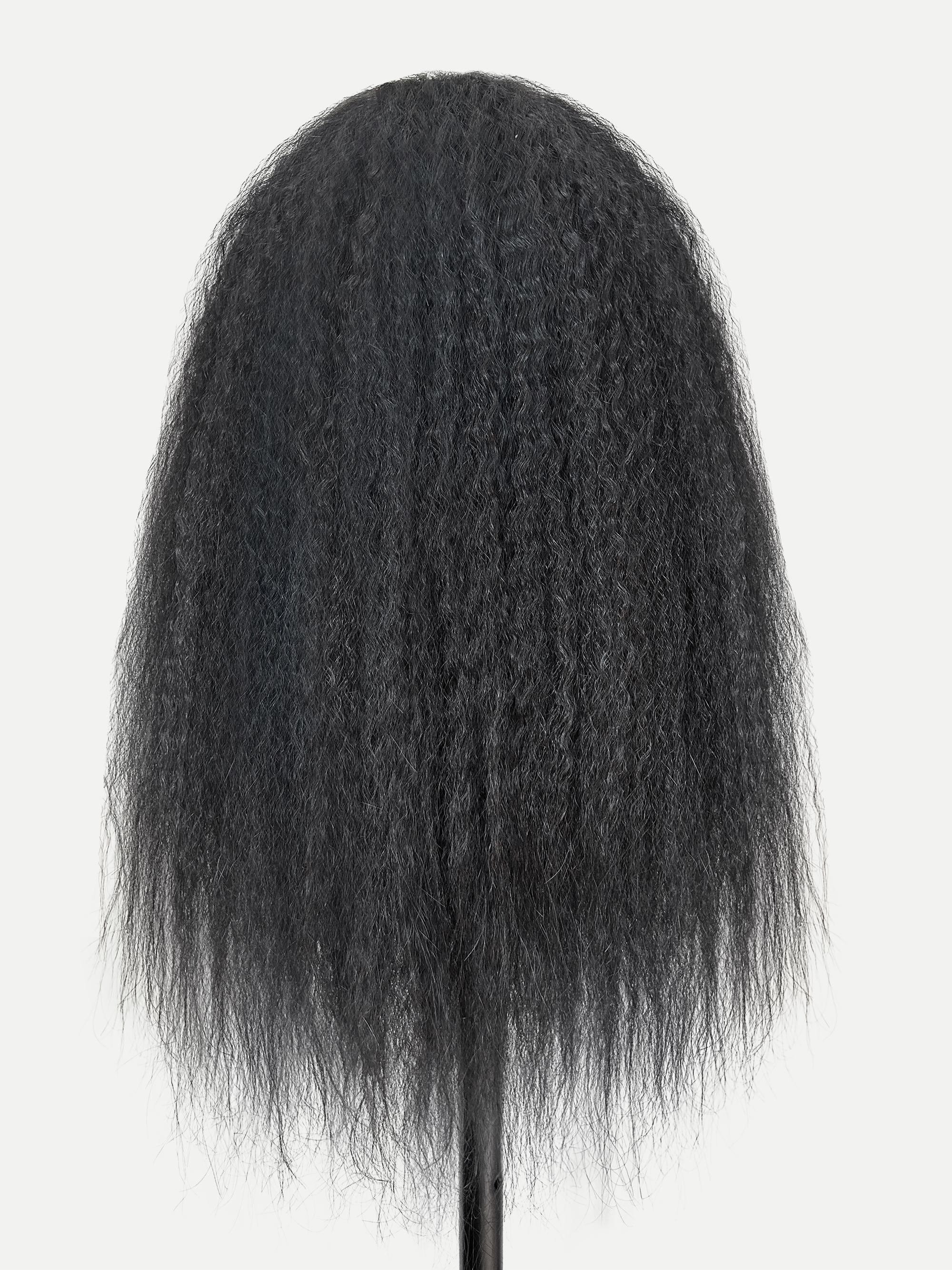 Menglle New Yaki Loose Wave Fluffy Bounce Pre Wand Curly 13x4 Lace Front Wig Transparent Glueless Ready to Wear Pre-cut Lace Human Hair Wigs#greenish#TikTokShopSpringGlowUp