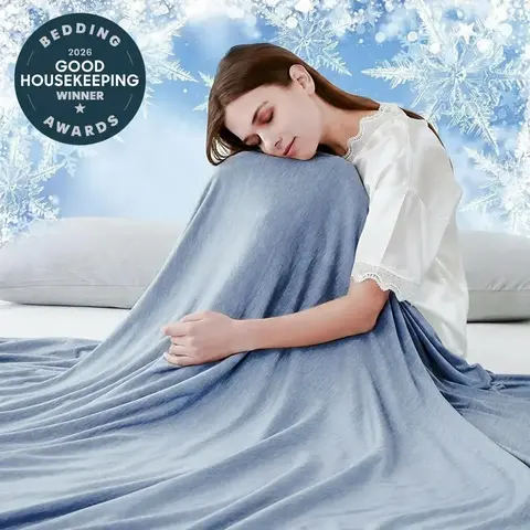 Elegear Arc-Chill 3.0 Dual-Sided Cooling Blanket for Hot Sleepers, Body Heat-Absorbing, Lightweight, Breathable, Soft, Machine Washable, OEKO-TEX Certified Queen/King SIze Bedding Throw Gift All season balnkets