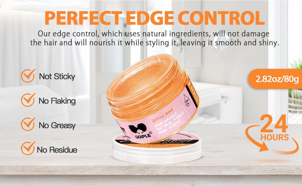 Edge Control Wax Set for Women Non-Greasy Strong Hold Smooth Edges with Haircare Gel and Styling Tools Organic Argan