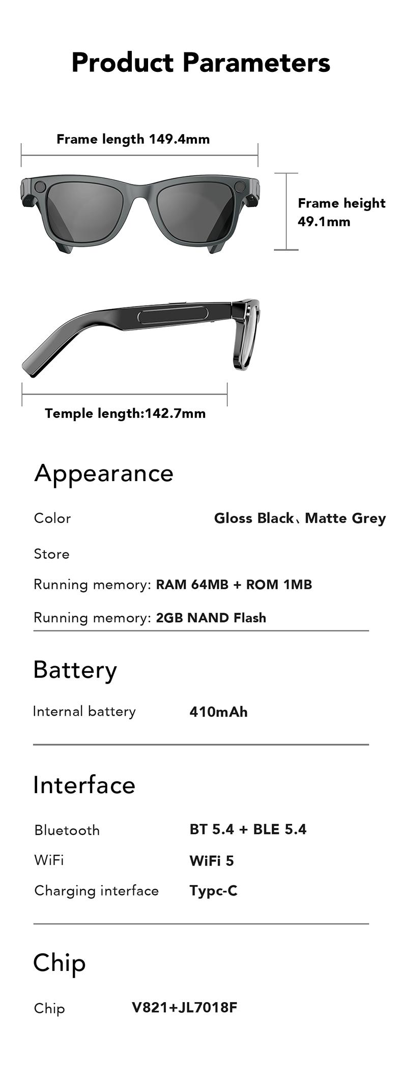 Smart AI Camera Glasses with 8MP Photochromic Lenses ,Button Touch Adjustment for Travel Outdoor Adventures Hands-Free Photography 160+Languages Real-Time Translation Bluetooth Wireless Wearable Video Recording UV Protection ,Black Friday & Cyber Monday Smart AI Camera Glasses with 8MP Photochromic Lenses ,Button Touch Adjustment for Travel Outdoor Adventures Hands-Free Photography 160+Languages Real-Time Translation Bluetooth Wireless Wearable Video Recording UV Protection ,Black Friday & Cyber Monday