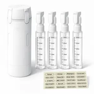 4 in 1 Travel Bottle,Travel Bottles for Toiletries,Refillable, Leak Proof & Portable,Suitable for Storing Shampoo, Shower Gel, Laundry Detergent, Suitable for Travel, Camping & Gym