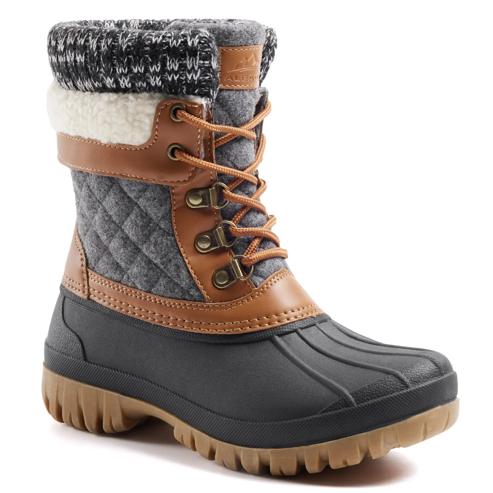 ALEADER Women's Winter Fashionable Versatile Snow Boots - Warm, Non-Slip Duck Shoes with Insulation, Outdoor Walking Shoe Style, Walking Shoes tiktokshopbacktoschool