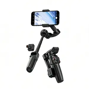 2026 iPhone Gimbal Stabilizer with Detachable Remote Control Three-Axis Foldable Gimbal for Android & Apple Devices 16 15 Pro Max Portable Foldable for Video Recording Travel Live Streaming