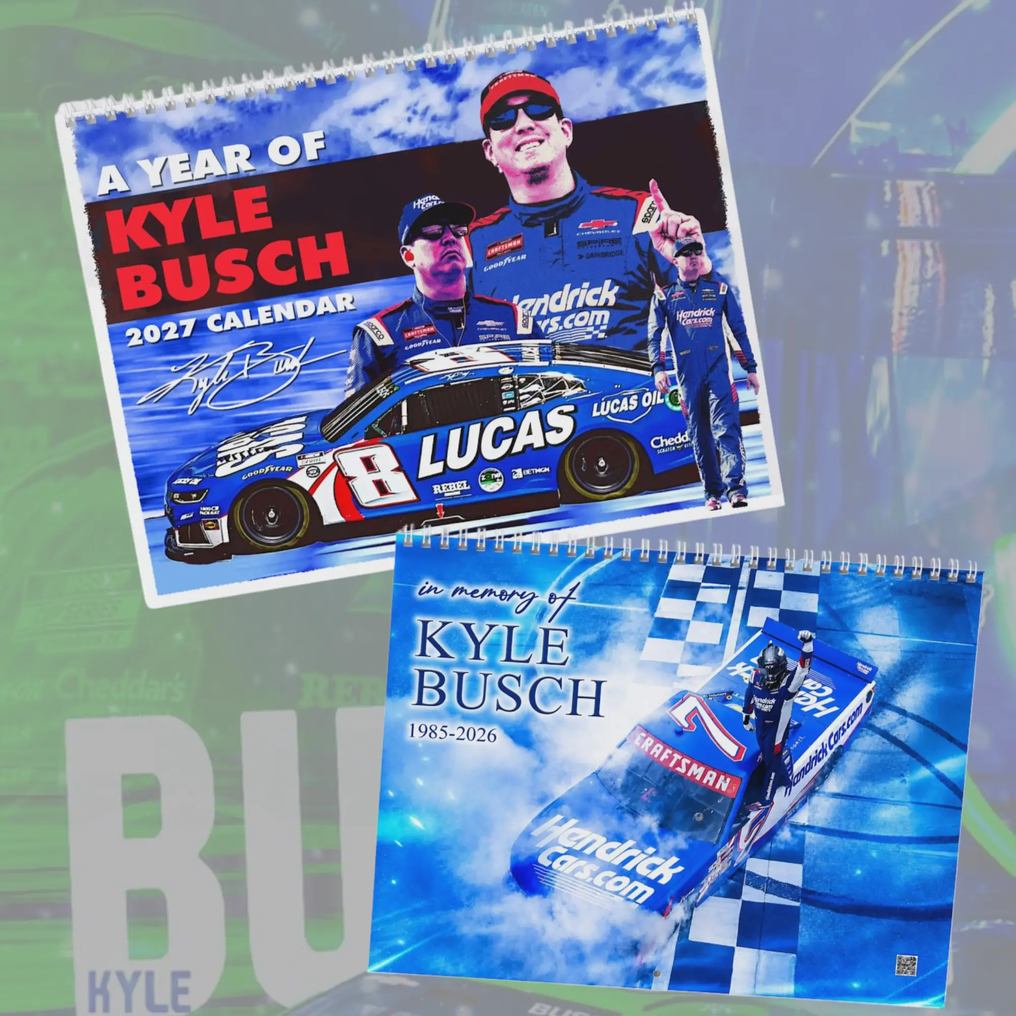 Racing Rest In Peace Kyle Busch 2026/2027 Calendar, Kyle Busch #8 Calendar, Racing Fan Gift Calendar