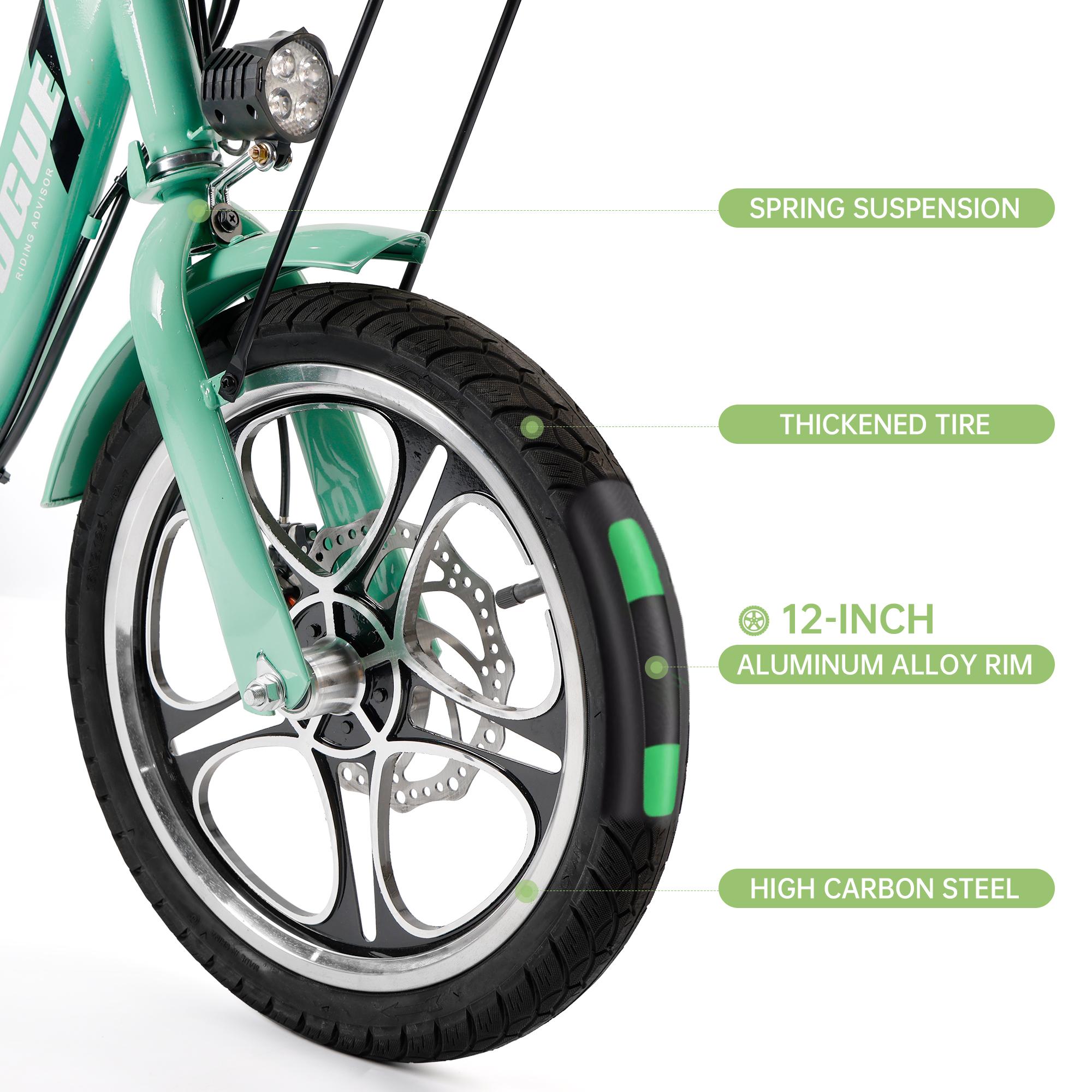 ‌Premium 400W Folding E-Trike Foldable Electric Tricycle with Rear Seat, 3 Wheel Ebike for Adults Olders, Speed ​​Adjustable/Pedal Assist