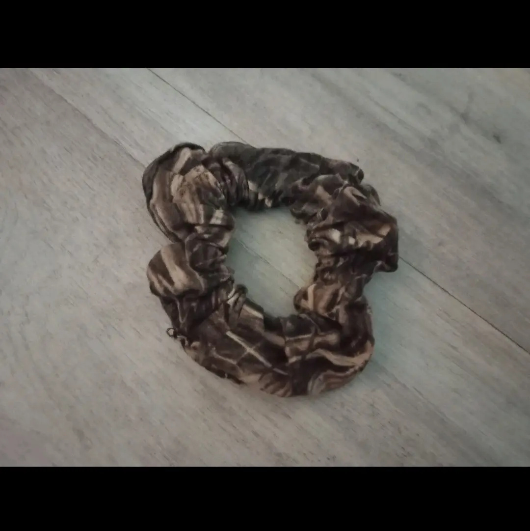camo scrunchie Cotton