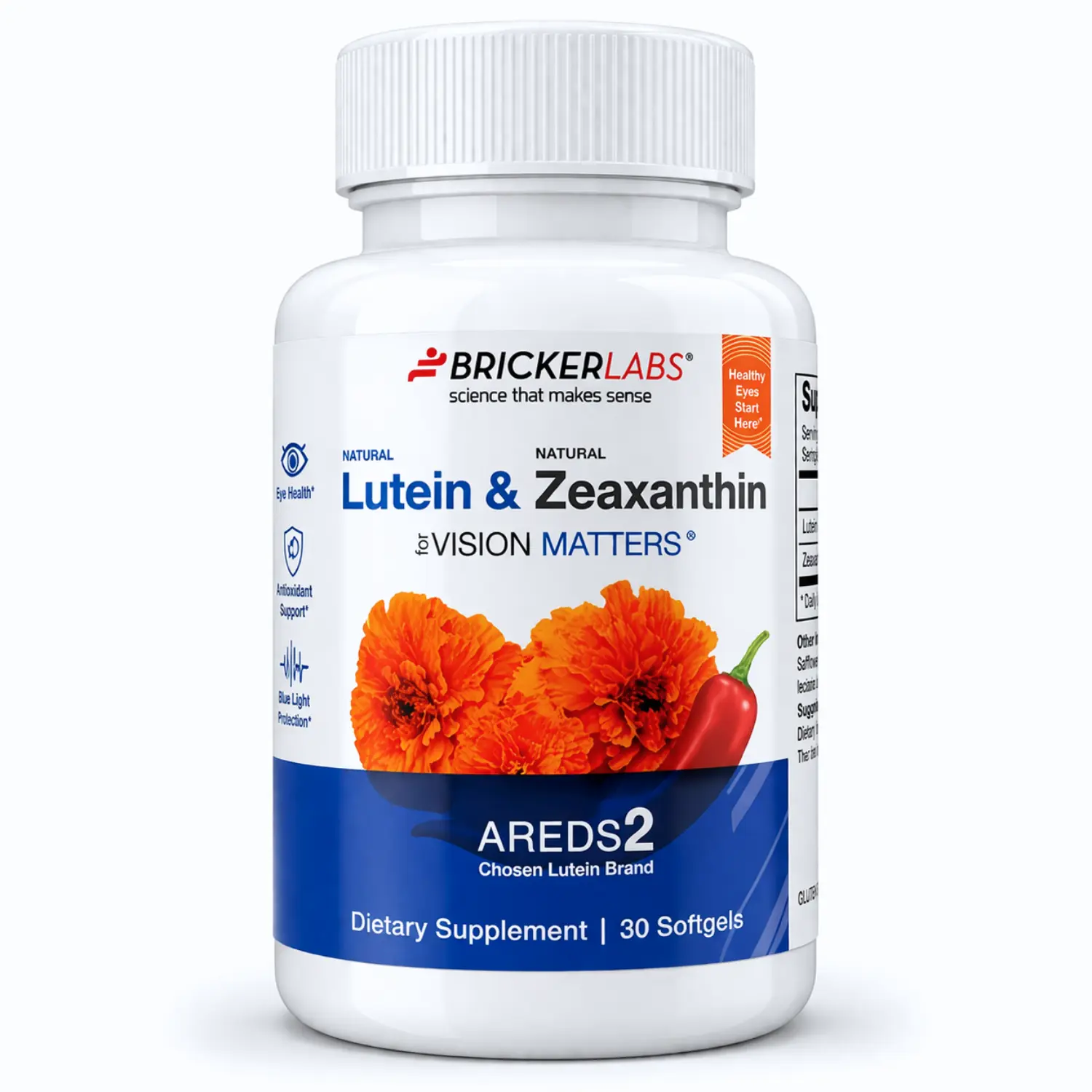 Natural Lutein 20 mg + Zeaxanthin 4 mg | Premium Macular Carotenoids for Eye Health, Vision Support & Antioxidant Protection | 60 Softgels