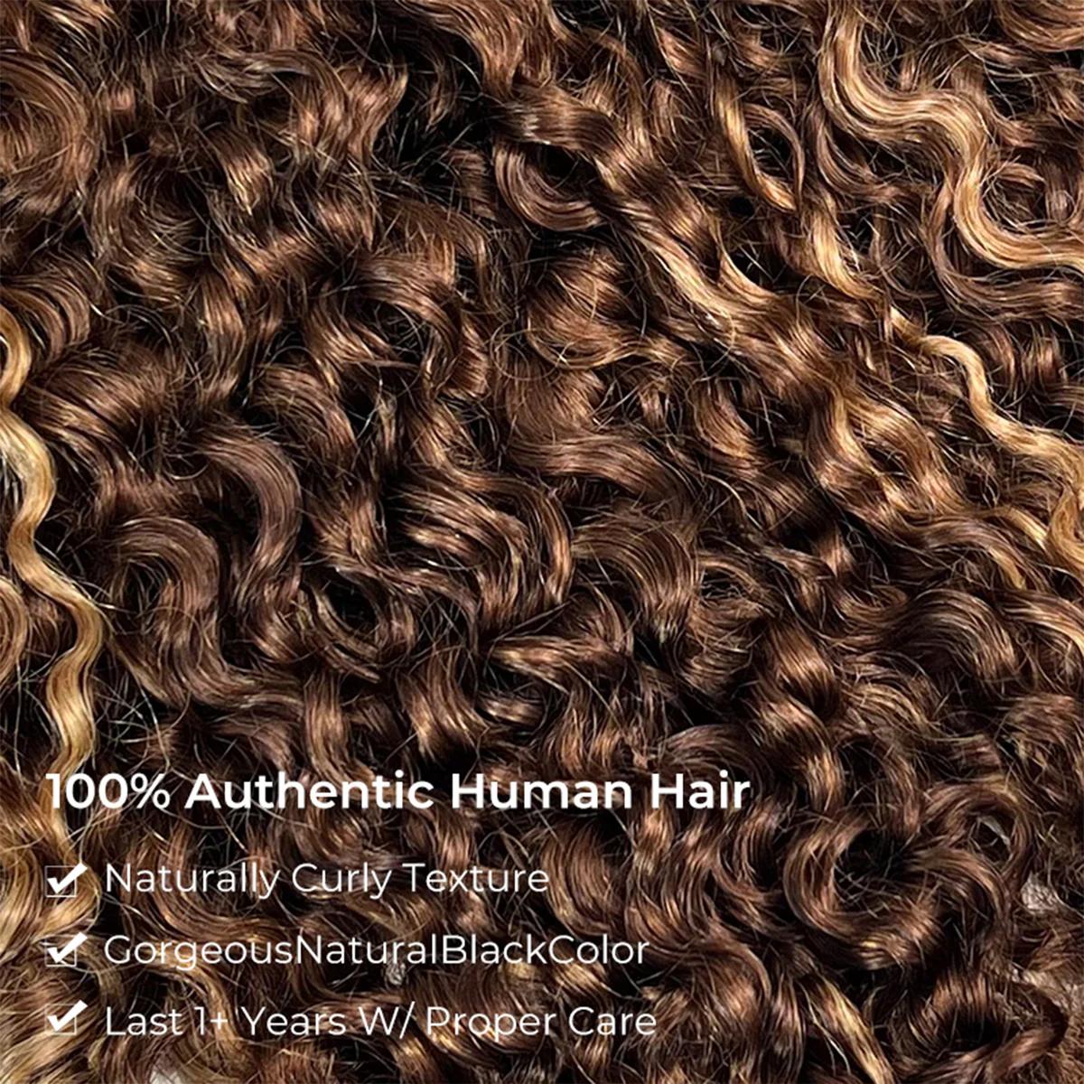 【Wear Go Half Wig】ISEE HAIR 250% Density Highlight Burmese Curly Wear Go Half Wig InvisiFit Strap Flip Over Wig for Beginners#iseehairbeauty #SpringStatements