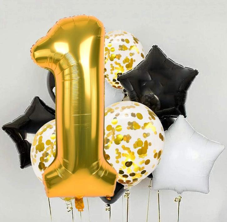 TONIFUL 40 Inch Gold Large Numbers Balloon 0-9 Foil Mylar Big Number Balloon Digital 2 for 2026 Graduation New Year Eve Birthday Party,Wedding, Bridal Shower Engagement Photo Shoot, Anniversary