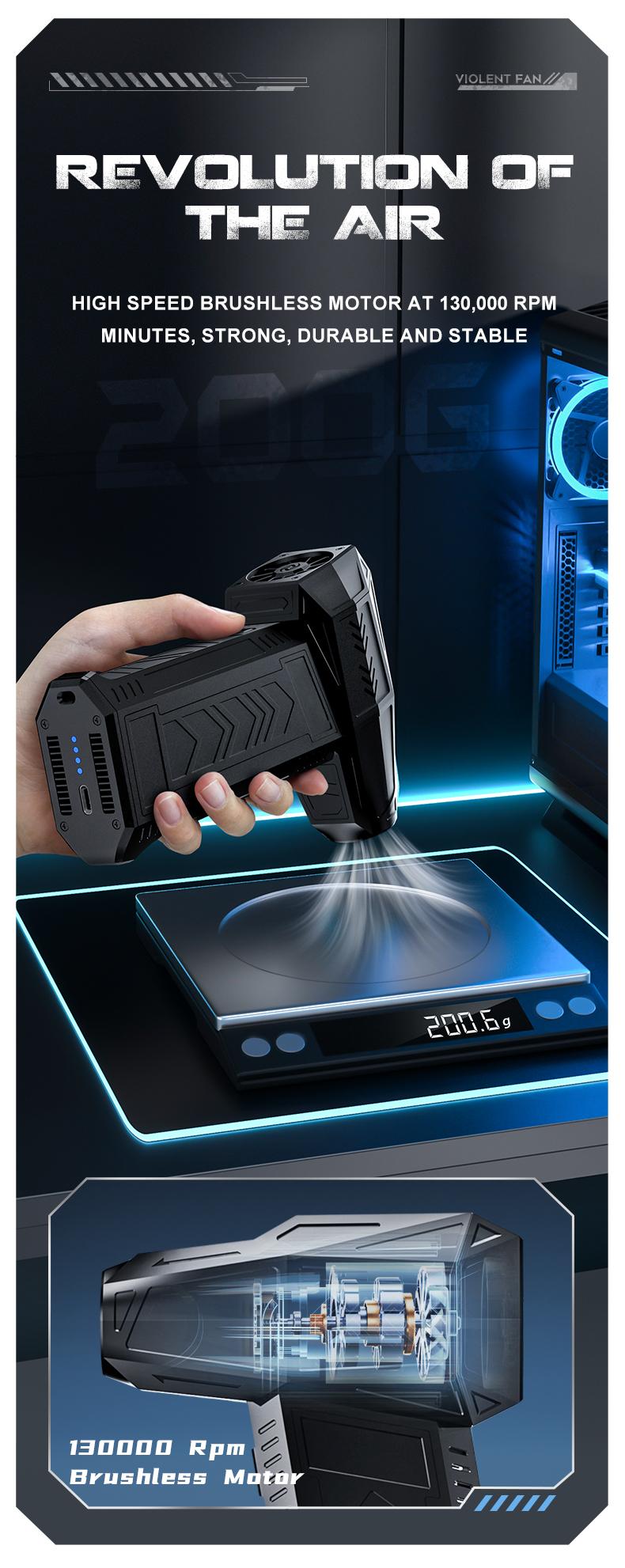 Stop Overheating & Lag. This 130K RPM Turbo Duster with 200g Force Deep-Cleans Laptop Vents, PS5 Fans & PC Heat Sinks in Seconds