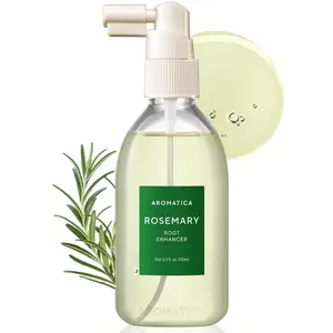 AROMATICA Root Enhancer Rosemary water spray for hair growth - with rosemary oil & caffeine & biotin - Korean hair care for hair thinning & hair loss - free from silicone, paraben and sulfate