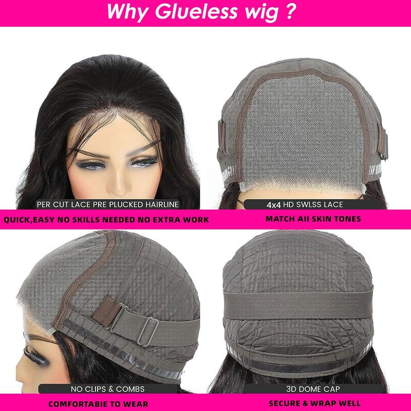 Deep Wave BOB Wig Human Hair 4x4 HD Curly BOB Lace Front Wigs Human Hair Pre Plucked Wear And Go Glueless Short Curly Frontal BOB Wigs For Black Women Wet And Wavy