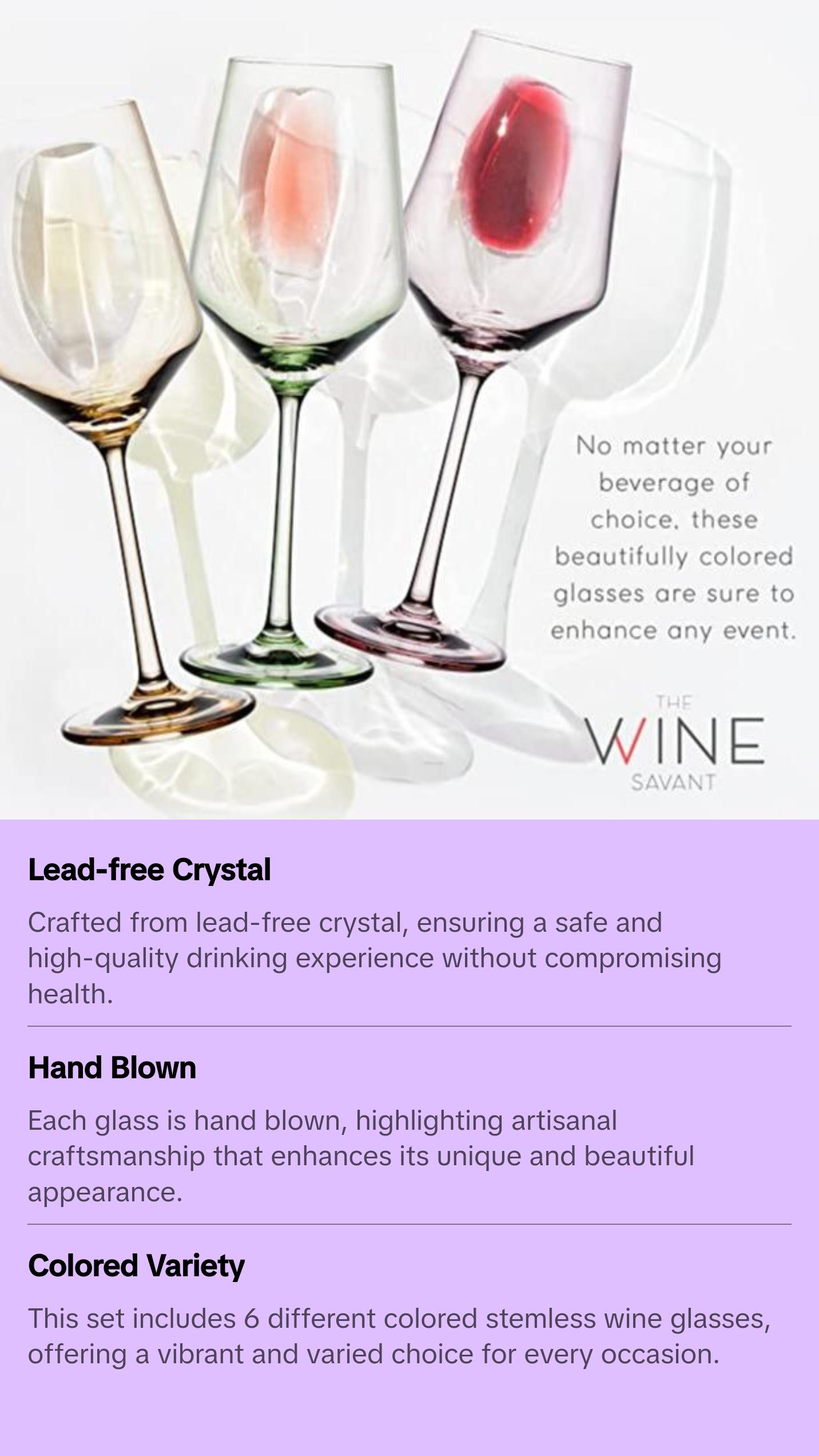 Colored Crystal Wine Glass