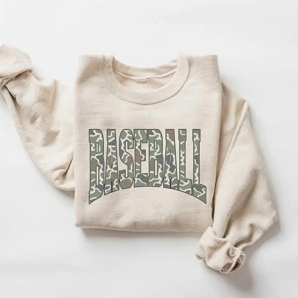 Baseball Camo Sweatshirt, Baseball Camo Shirt, Baseball Mom Crewneck, Game Day Apparel