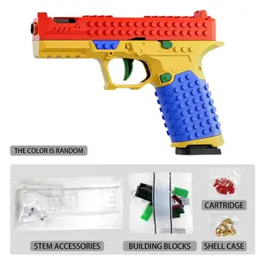Building Block Toy Gun, Shoots Bullets, DIY Creative Handgun, Stem Model Display Piece, Suitable for 6 Years+, Kids Birthday Gift