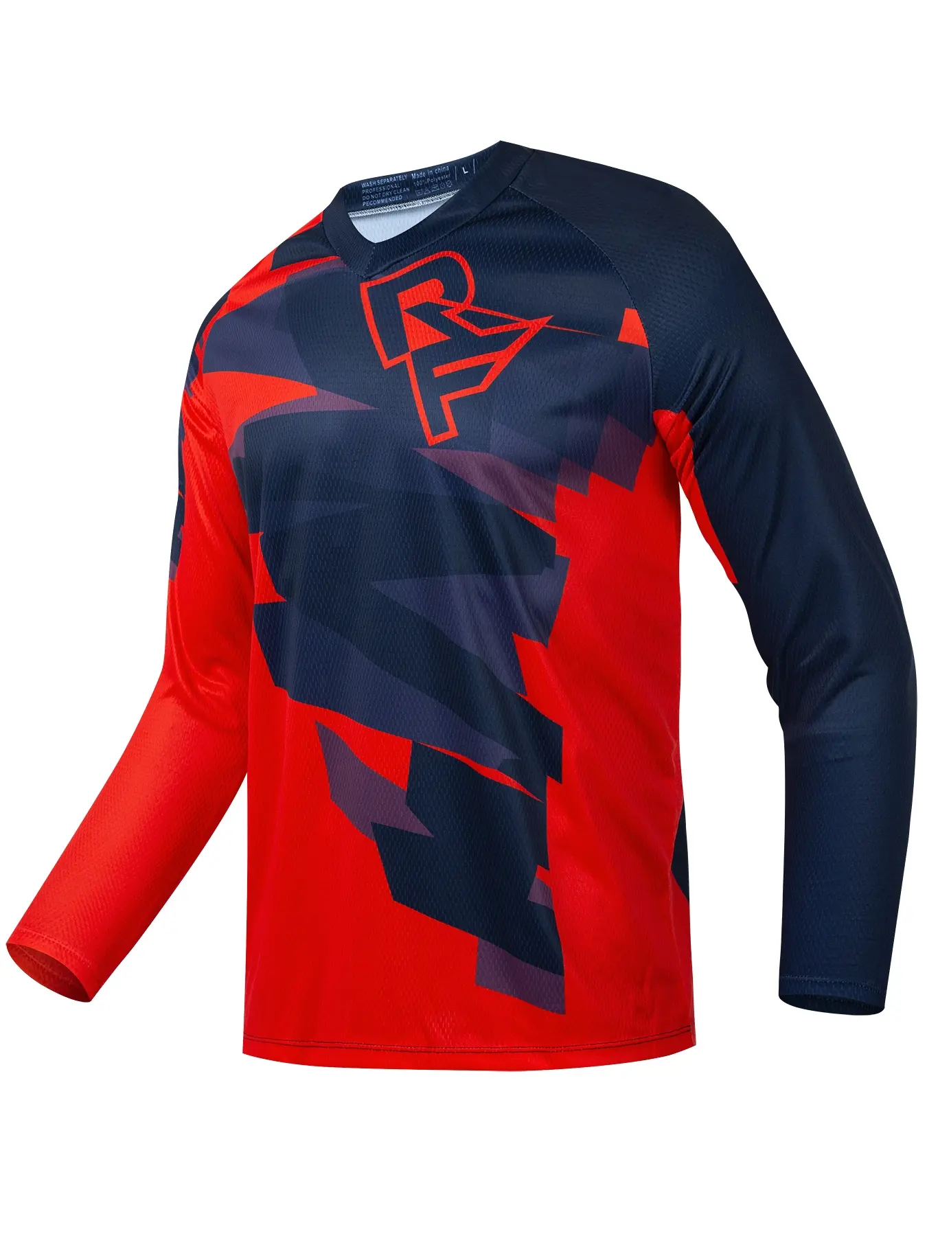 Men's Long Sleeve Motorcycle Riding Suit, Boyfriend Style Bicycle Shirt, Mountain Bike Downhill Off-Road Gear, Motocross Jersey, Off Roading Jersey, Sporty Fitted Clothing, Sportswear Clothing
