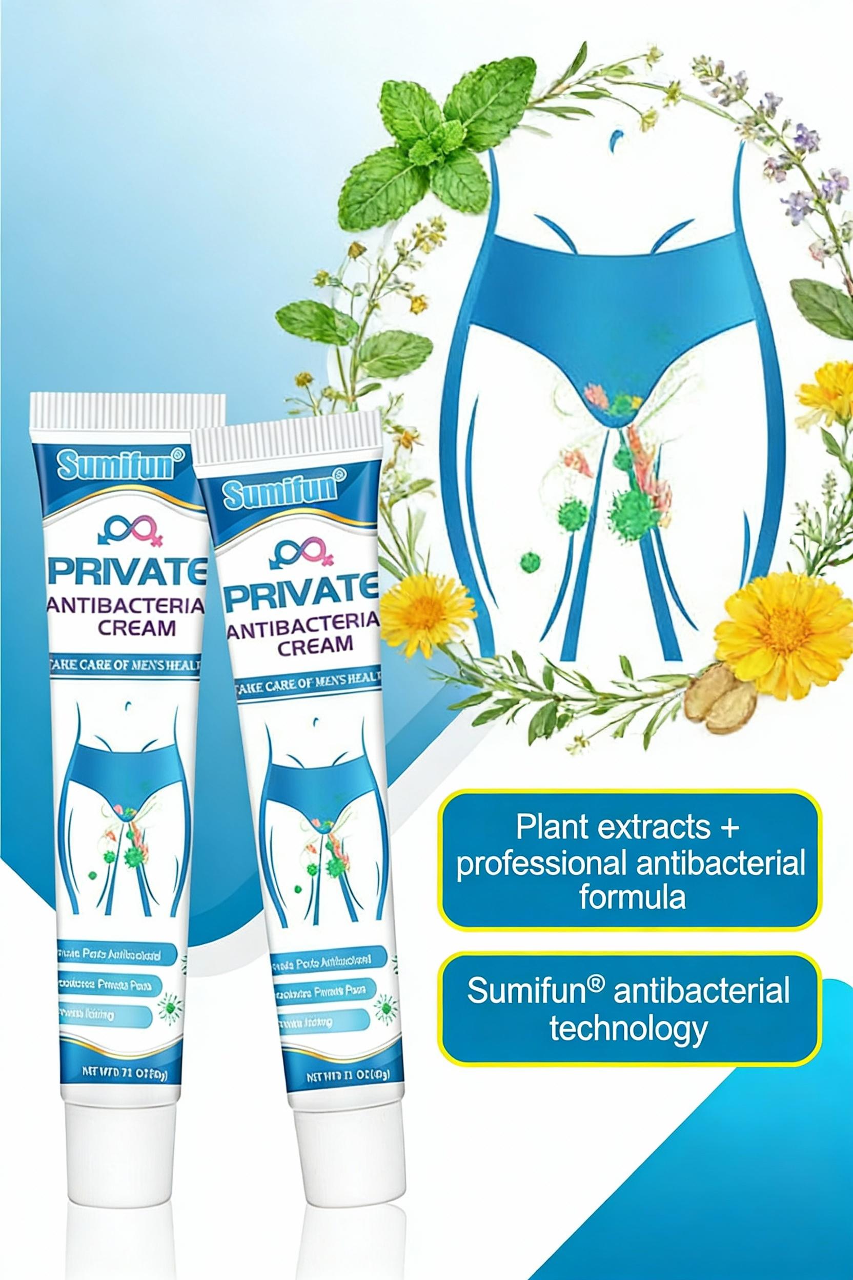 Sumifun Men's Private Cleaning and Care Ointment Anti-itch & Antibacterial 20g Safe for Sensitive Parts Moisturizing Cleanser