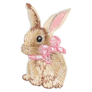 Bunny Easter Embroidered Iron On Patch Applique