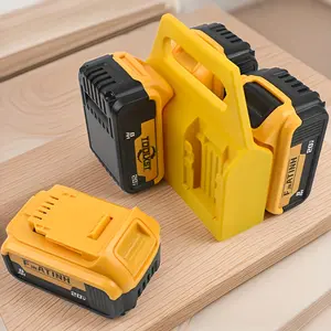 Compatible with DeWALT portable battery storage rack for convenient access; suitable for any DeWALT battery pack; helps keep your batteries organized; compact space-saving design; a handy tool for outdoor work; an ideal gift for men.