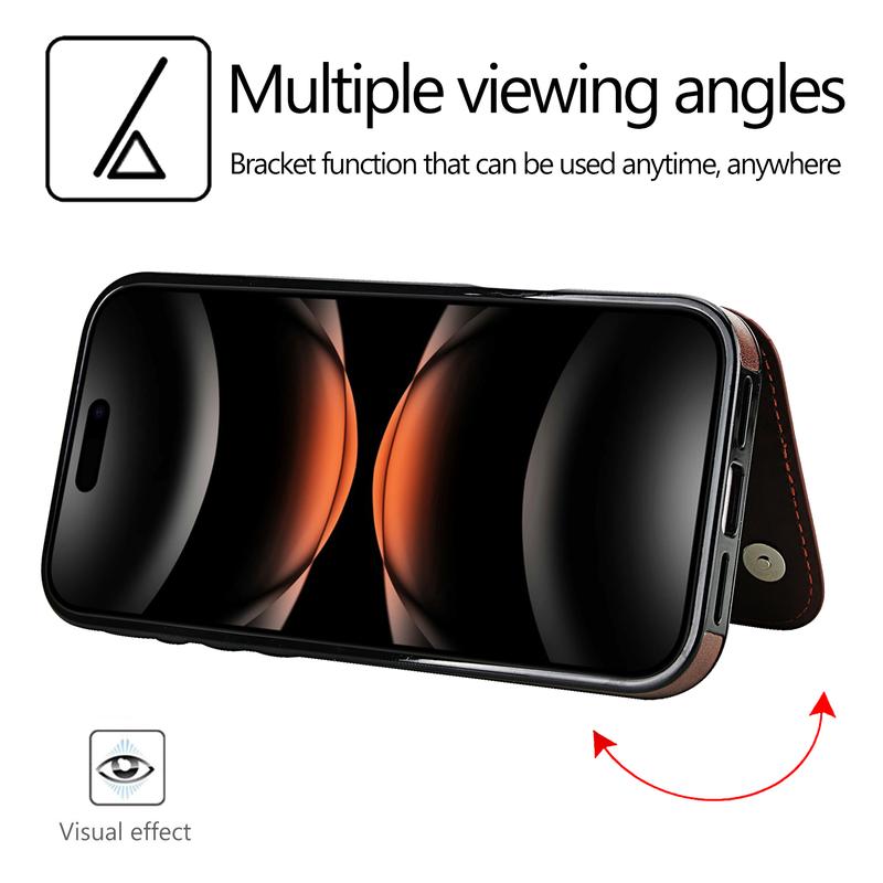 Case For iPhone 17 16 15 14 13 12 11 Pro Max Case Wallet with Card Holder, Embossed Butterfly Premium PU Leather Double Magnetic Buttons Flip Shockproof Protective Case Cover