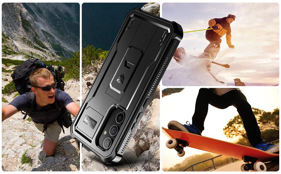 Dexnor Full Body Case for Samsung Galaxy A54 5G Case, [Extra Front Frame] Heavy Duty Military Grade Protection Shockproof Case Built-in Screen Protector and Kickstand for Samsung A54 5G