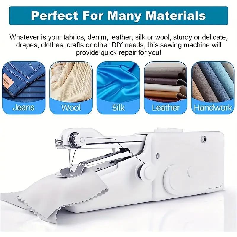1 Set New Portable Mini Sewing Machine,Handheld Electric Sewing Machine Set, Practical Quick Stitching Sewing Machine for Home Use,Birthday Gift ldeas, Home Decor, Gifts for Girlfriend [batteries Not Included]