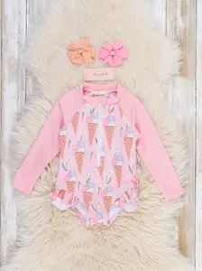 Ice Cream Cone Zone Ruffle Rashguard