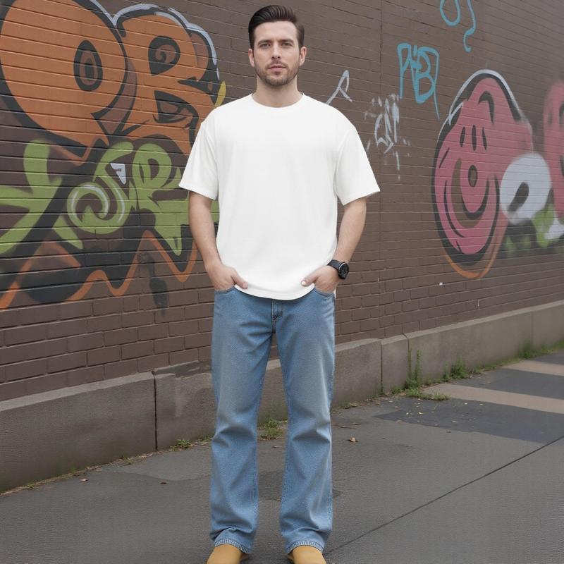 No Sagging! Alimen Heavyweight Oversized TShirts - Shape-Retaining, Thick Cotton, Strong Neckline & Premium Look Mens Tshirts Crewneck Tees for Summer & Spring