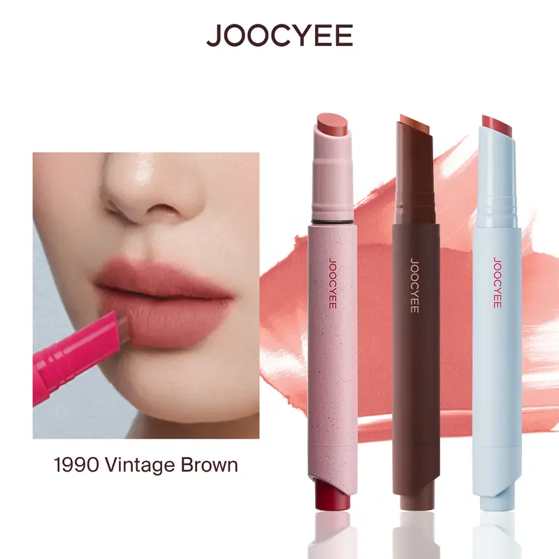 JOOCYEE Velvet Rouge Matte Lipstick - Non-Sticky 2-In-1 Lip & Cheek Cosmetic, Silky Blur Finish, Buildable Coverage, Long-Lasting Transfer-Resistant Lipstick Pen, Lightweight Non-Drying Formula, Waterproof, Daily Wear, Travel-Friendly