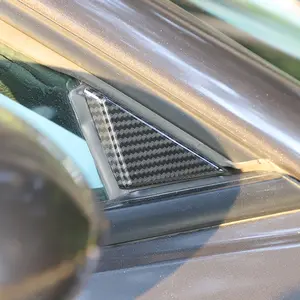 For 2009+ Dodge Challenger Front Window Triangle Plate Cover Decor Panel Trim