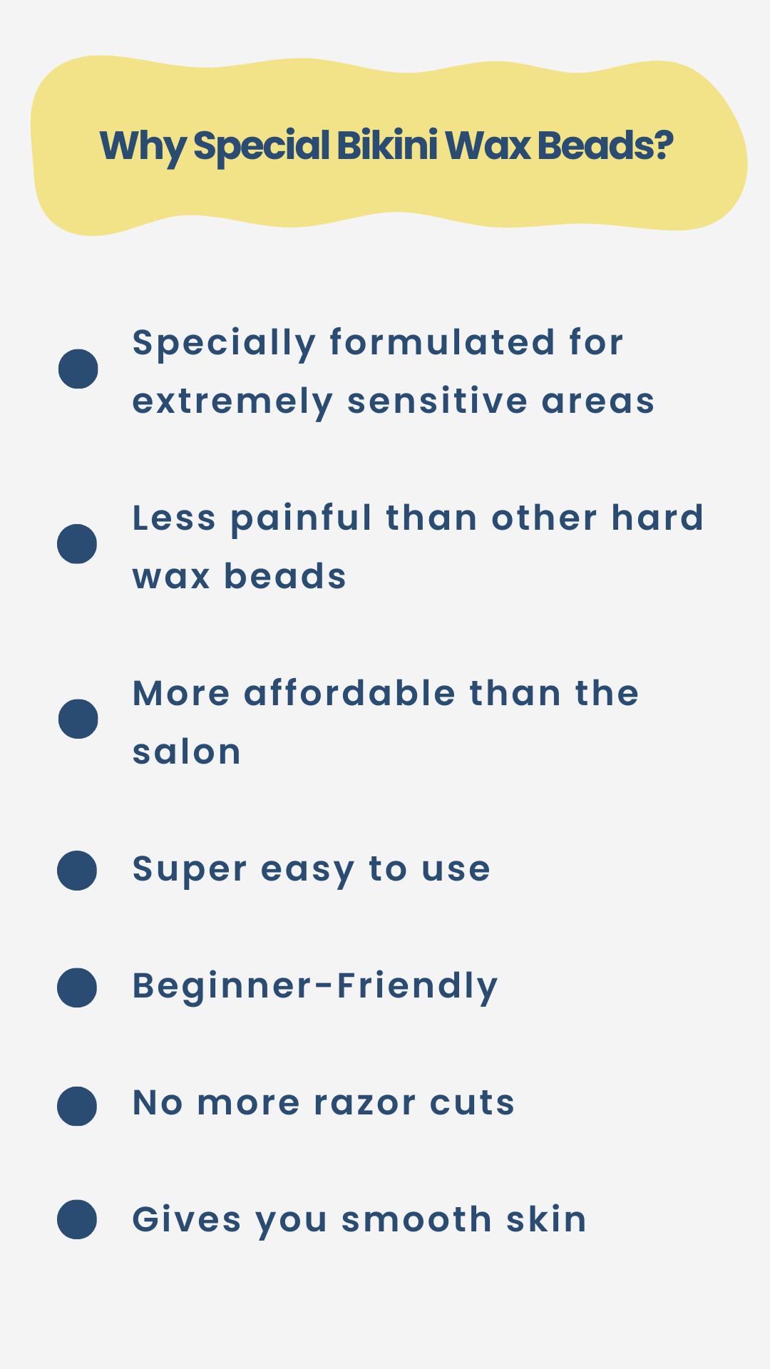 TRESS WELLNESS Bikini Star Hard Wax Beads – Sensitive Skin Formula – No Strip Needed – Brazilian, Face, Legs, Underarms, Bikini – Gentle At-Home Wax for Coarse Hair – Salon Quality Wax – Smooth Body Care – Hair Removal Waxing