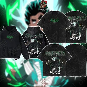 [Shibuya] Limited Edition Rock Lee TAIJUTSU - Naruto Anime Double Printed Oversize Lightweight Acid Washed Tee, Gift For anime lover, anime merch