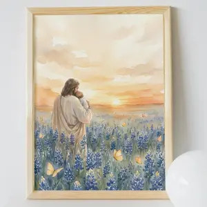[UNFRAMED POSTER] Christian Pregnancy Loss Wall Art Printable, Jesus Holding Baby, Miscarriage & Infant Loss Memorial