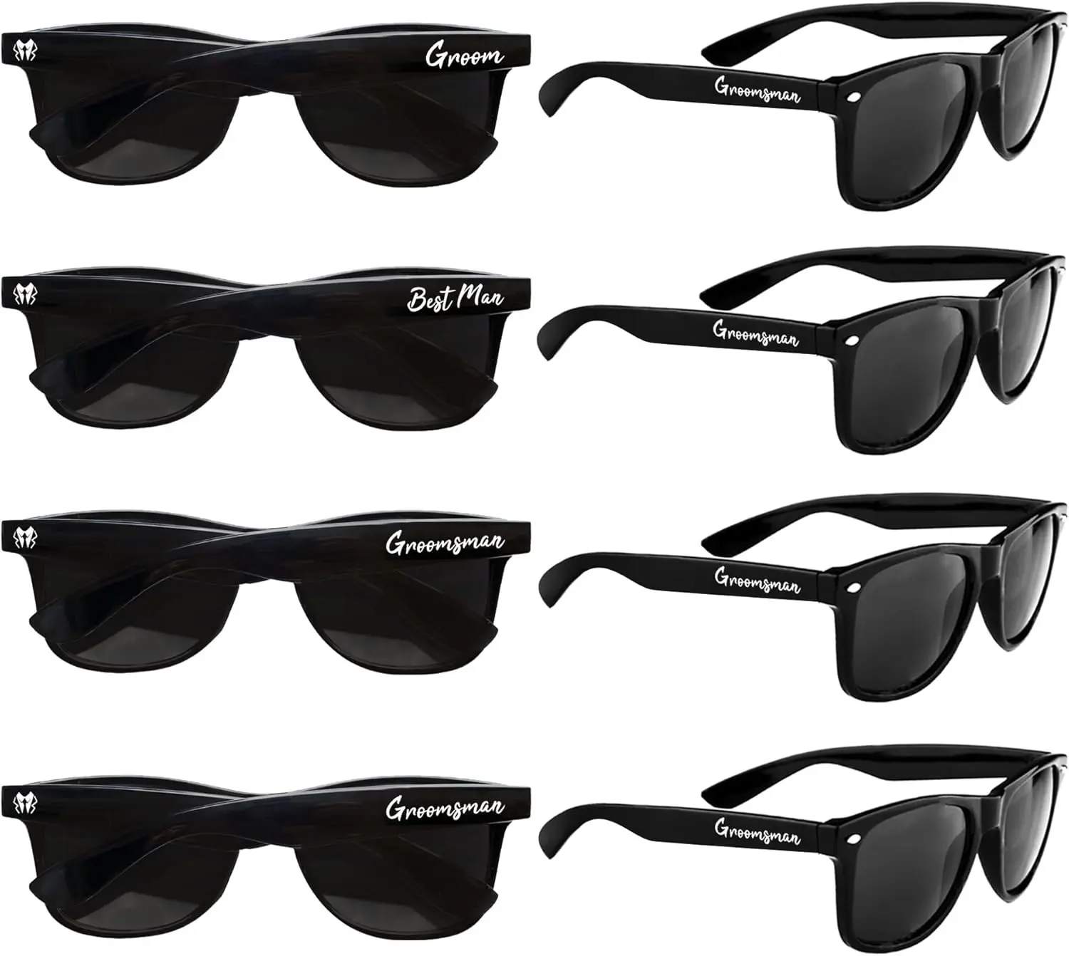 8 Pack Groomsmen Sunglasses - Wedding Sunglasses Set for Groomsman Proposal Gifts, Bachelor Party Favors