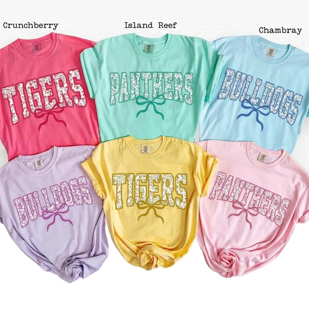 Comfort Colors Custom School Mascot Shirt, School Logo Tee, Team Mascot Shirt Gift, Custom Name Gifts For Back To School, Custom Sports Tee
