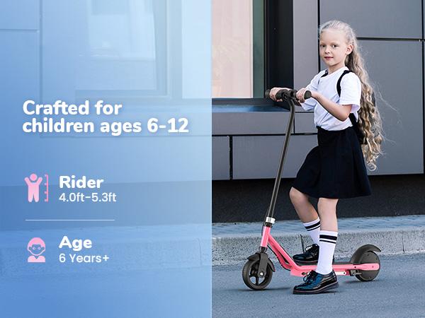 【Christmas Sale】 Electric Scooter for Kids- Aluminum Alloy Frame, 12 Mph & 9 Miles Range , 150W/200W Motor, Lightweight 20 lb, LED Lights & Electronic Brakes, Kids Foldable Electric Scooter for Kids