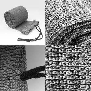 54 Inch Gray 6 Pack Protective Hunting Sleeves | Silicone Treated for Equipment Storage