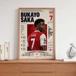 Saka Poster ARS Football Player Signed For ARS Fans print