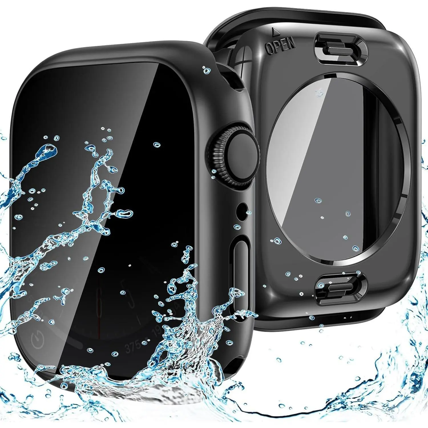 2-in-1 Smartwatch Case with Screen Protector – Waterproof & Shockproof Full Cover, Fits 38–49mm Watches, Great for Spring & Summer Outdoor Activity