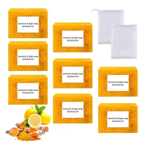 Lemon Turmeric Kojic Soap Fragrance, Honey Glow Lemon Turmeric Soap for Face and Body,Soap Body CareBody Wash Lemon Flawless Organic