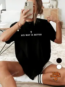 His Way Is Better Christian Shirt  Cute Christian Merch Jesus Shirt Minimalist Christian Faith Gift Christian Apparel, Turning Point Shirt, Machine Washable Religious Inspirational Apparel, Suitable for All Seasons, Unique Design Shirt